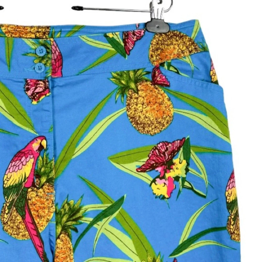 Bill Blass High Waist Cropped Capri Pants Size 18